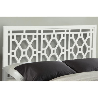 Tête de lit très grand en bois de peuplier blanc, 3 hauteurs ajustables, convient aux cadres de lit en métal standard, se marie avec diverses têtes de lit blanches Decor Evolution, fabriquée en peuplier, hauteur