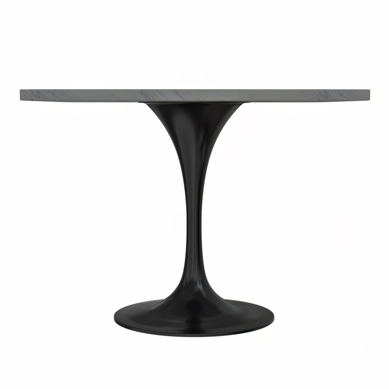 Table de salle à manger carrée Heatherton avec plateau en résine et piédestal en acier thermolaqué, L 36,41 po x L 36,41 po