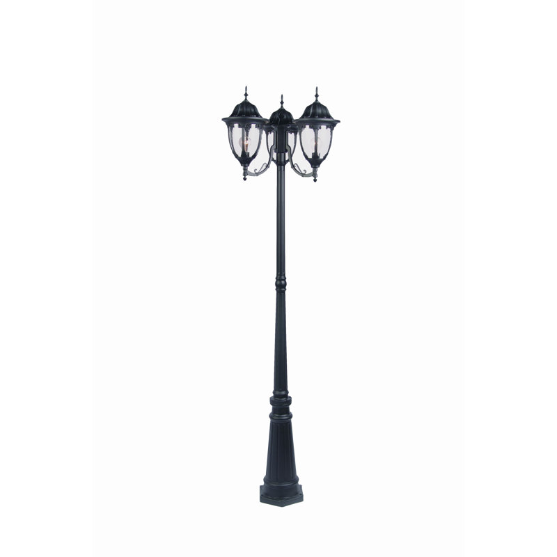 Pritchard Lantern Head, Matte Black, Clear Seeded