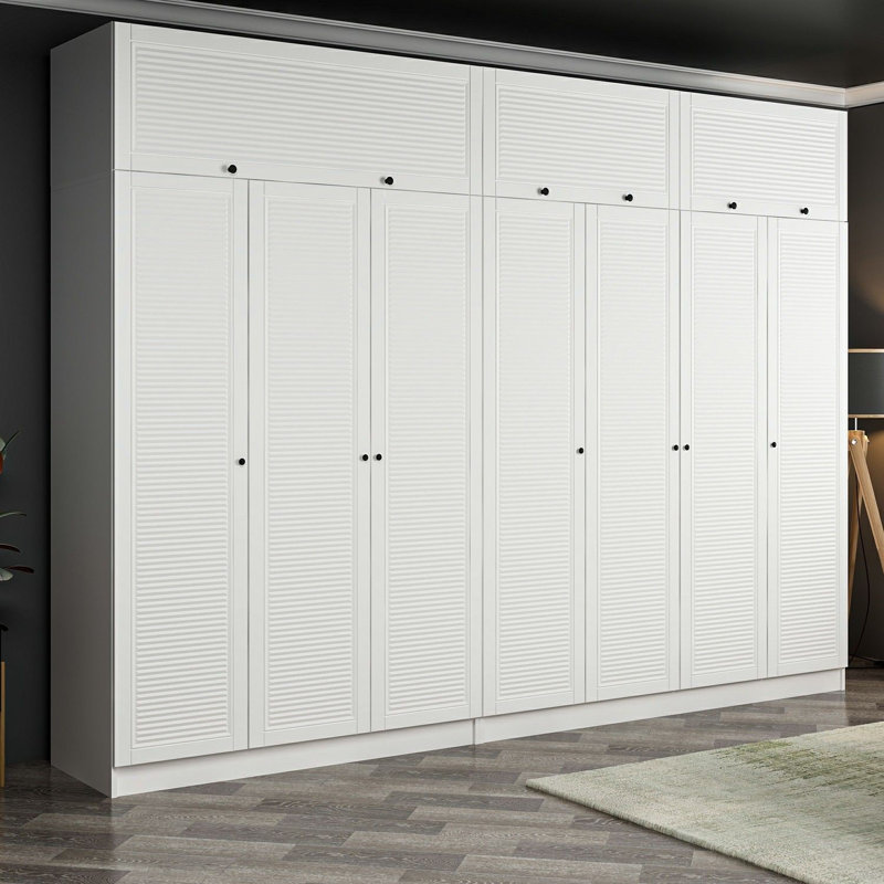 Elina Manufactured Wood Wardrobe, 255cm H x 315cm W x 52cm D