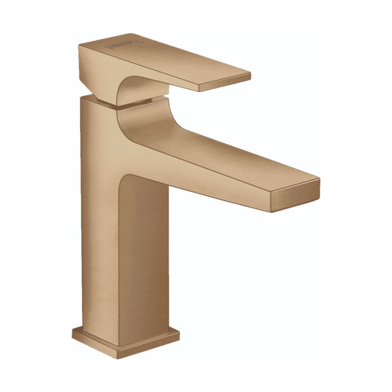 Hansgrohe Metropol Single-Hole Faucet 110 with Lever Handle and Drain Assembly, 1.2 GPM, Brushed Bronze