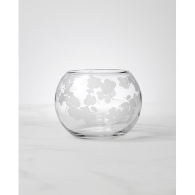 Spring Pansies Tonal Glass Table Vase