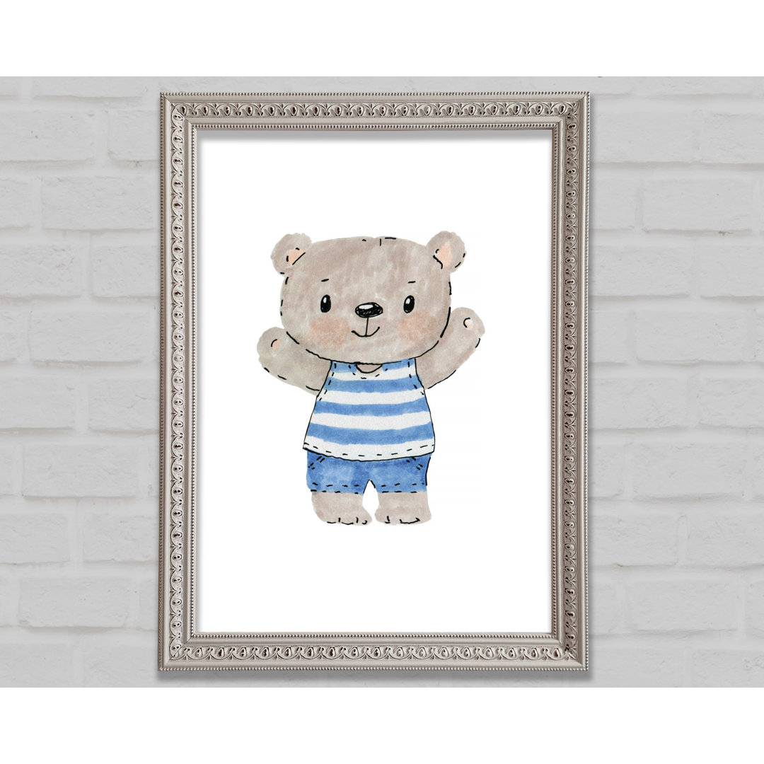 Teady Bear In His Pyjamas - Einzelner Bilderrahmen Kunstdrucke