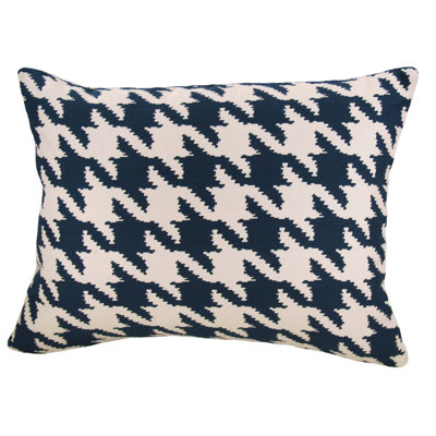 Geometric Cotton Blend Reversible Throw Pillow