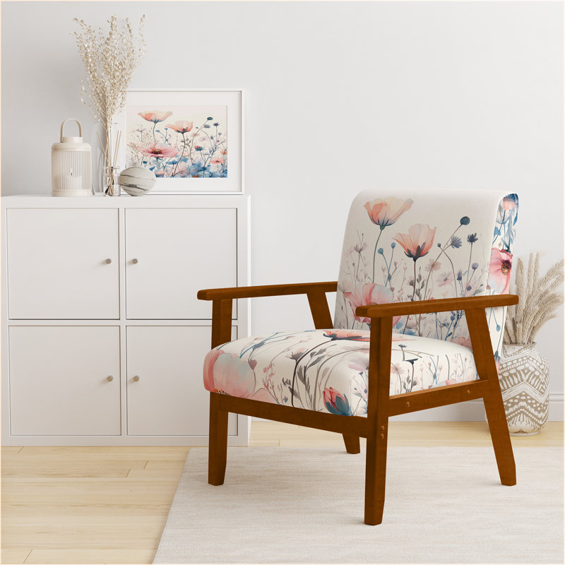 Chaise rembourrée Wildflowers Harmony, Brown Square Arms