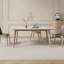 Ensemble de salle à manger contemporain en chêne avec chaises-107533240