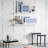 Set Of 2 Blue And White Hanging Sculptures, Modern Wall Art Decor, 12.5" X 24.5"