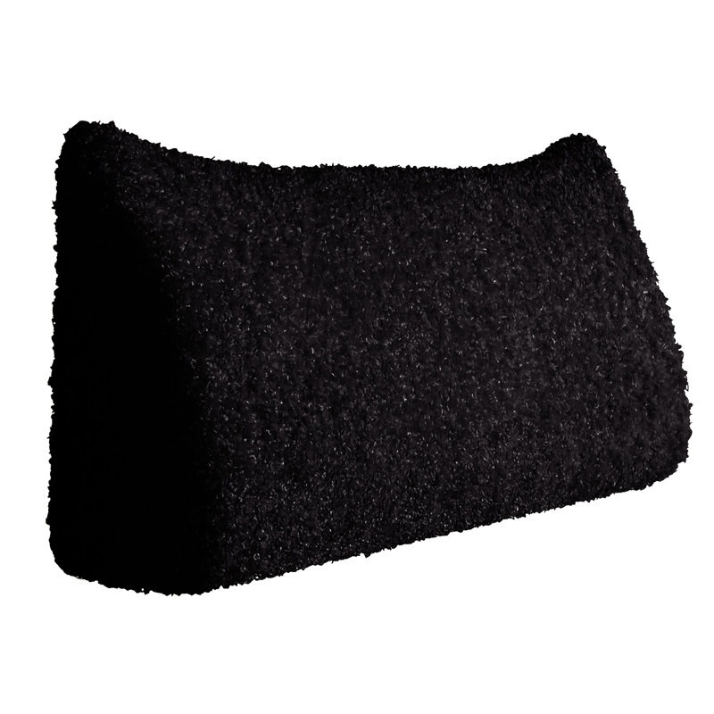 Triangular Backrest Cushion, Black, 50cm H x 80cm W