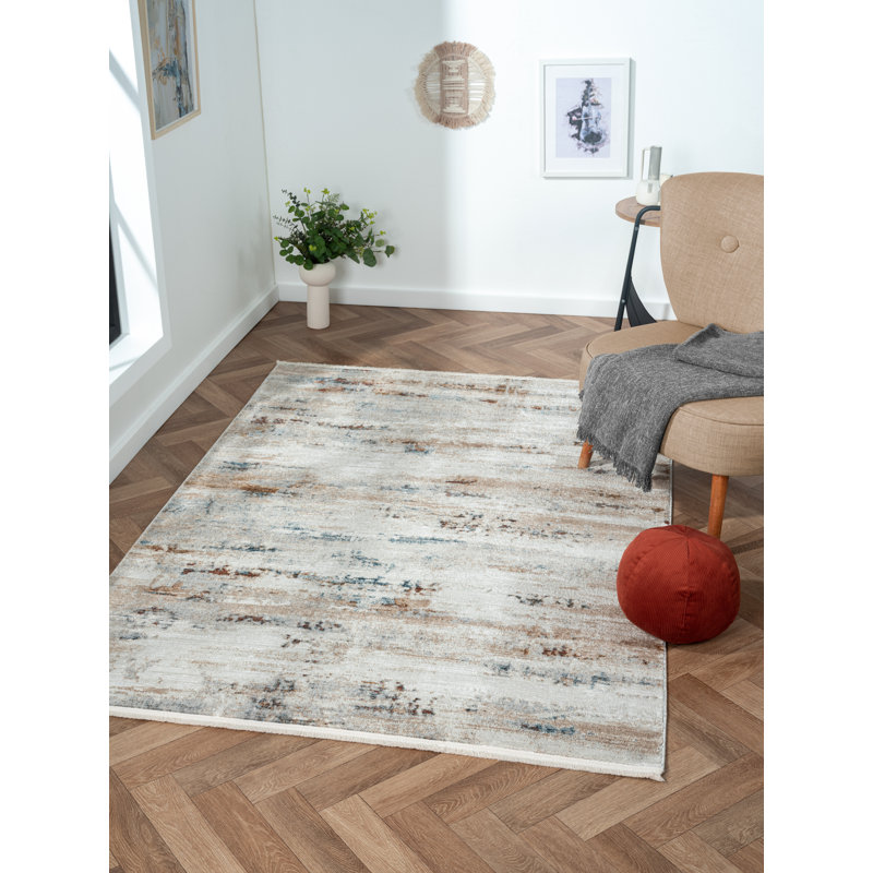 Aria light grey Rug, Rectangular 140 x 200cm