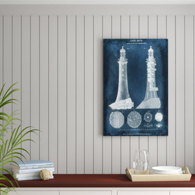 'Lighthouse Blueprint' - Graphic Art Print