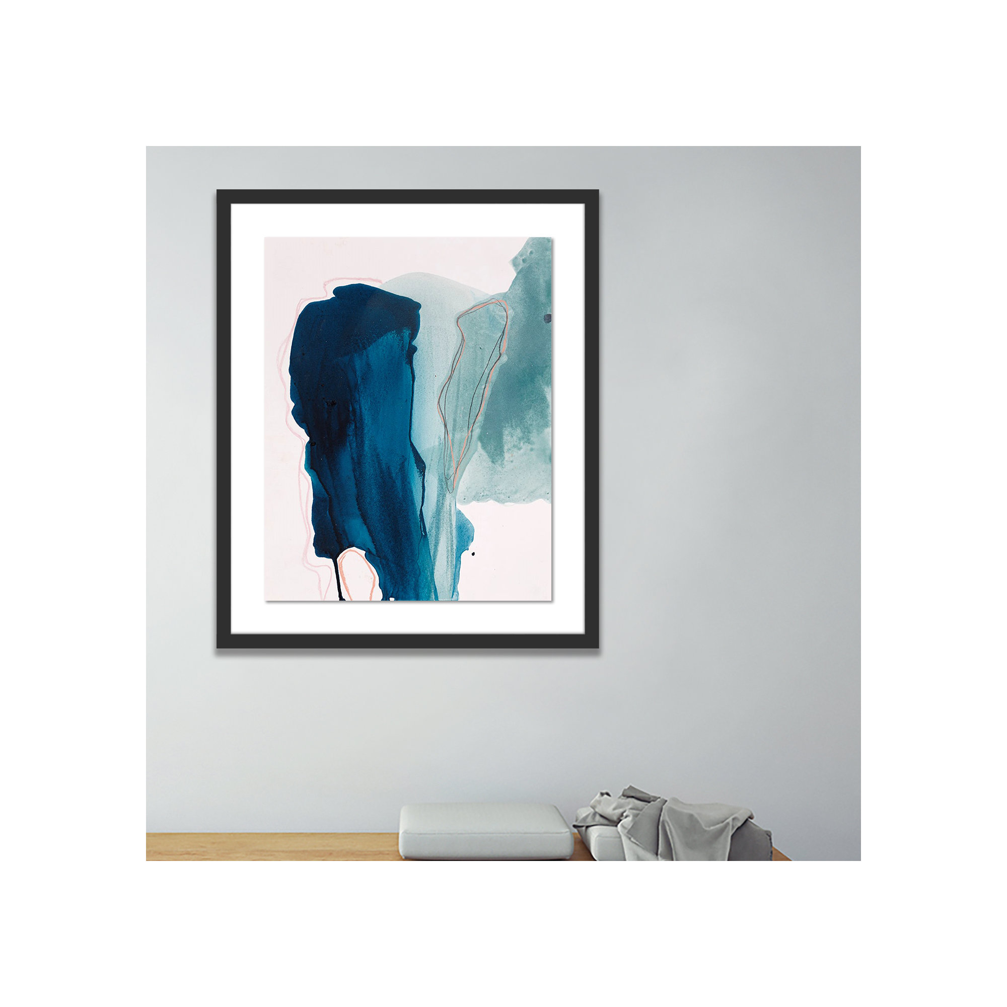 Depth by Kim Whiteside, Black, 40" H x 33" W x 2.5" D