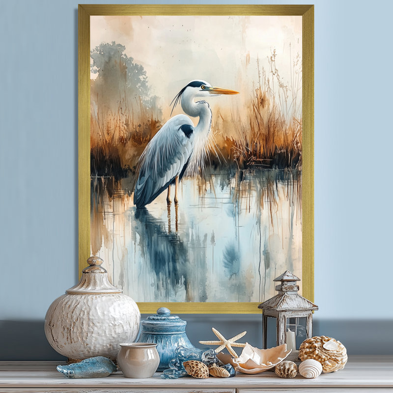 Avione - Animals Wall Art Prints, H 44 po x l 34 po, Picture Framed, Doré