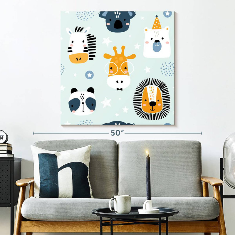 Ashelle Cute Animals, 33" H x 33" W