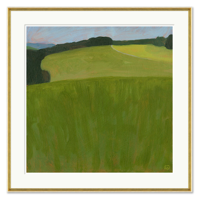 «Moses Cone, Upper Field», H 35,5 po x l 35,5 po, Impression sur papier avec passe-partout, Doré