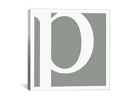 « the type »-impression sans cadre sur papier, H 18 po x l 18 po x P 1,5 po, P