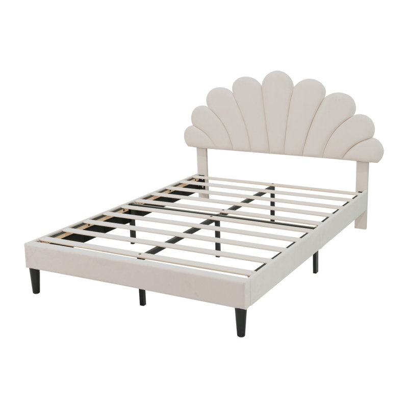 Bed, Beige, Double (4'6)