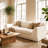 Nuvora 87" Modern Deep Seat Upholstered Skirted Sofa,  Slope Arm Coastal Couch, Seats 3 for Living Room, Fully Assembled-1010566112-1010566141
