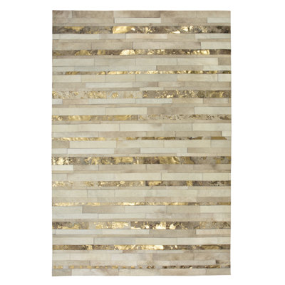 Kronos Cowhide Striped Area Rug