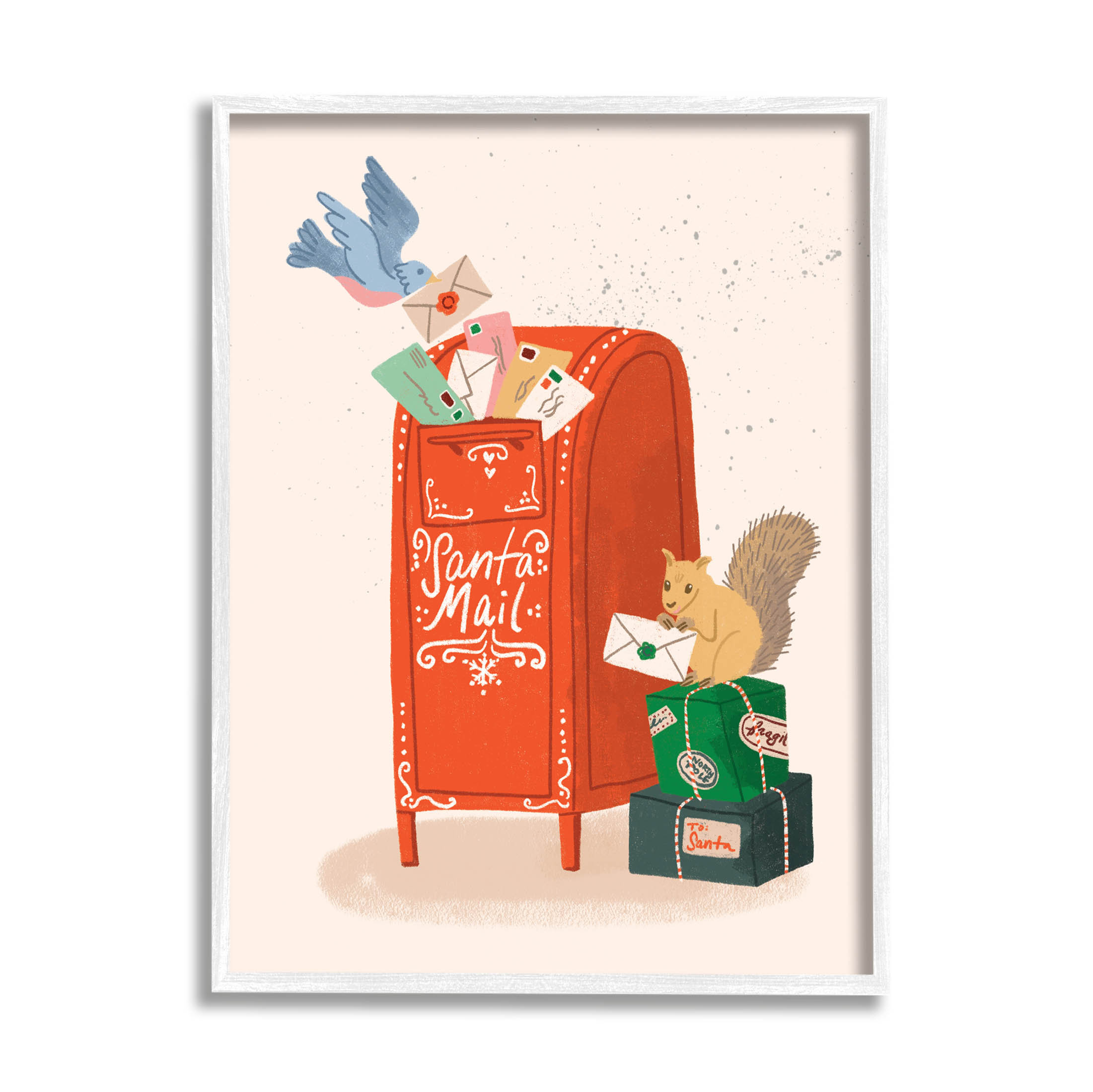 Christmas Mail Art Print by Angela Nickeas