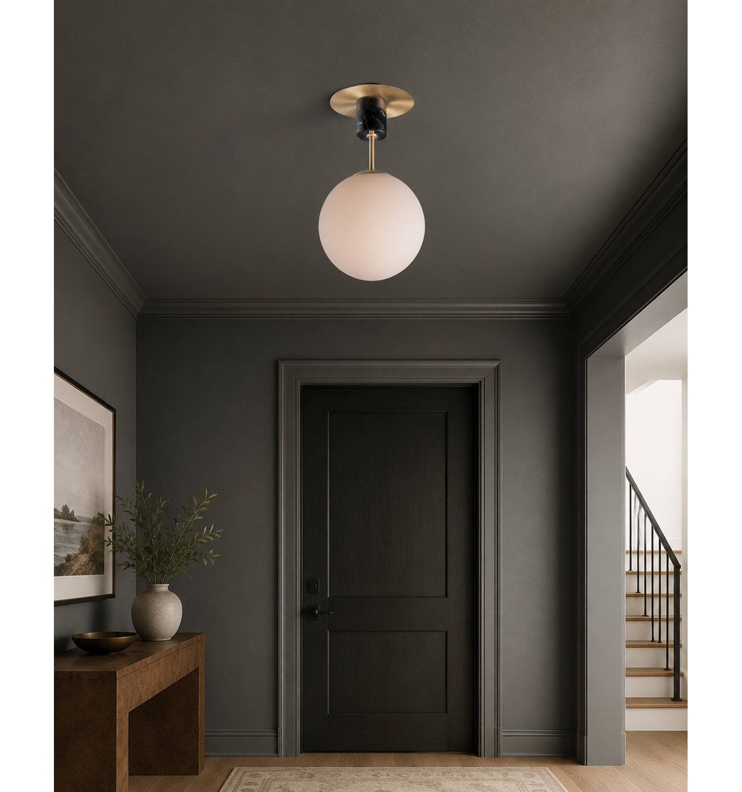 Drake Single Light Semi Flush Mount