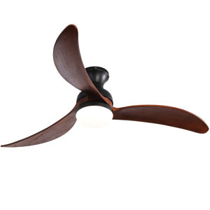 52" Nicola 3 - Blade LED Standard Ceiling Fan with Remote Control and Light Kit Included