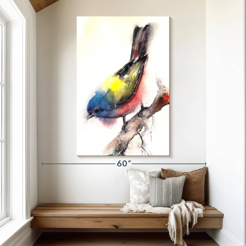 Brampt Bunting Bird, 51" H x 34" W