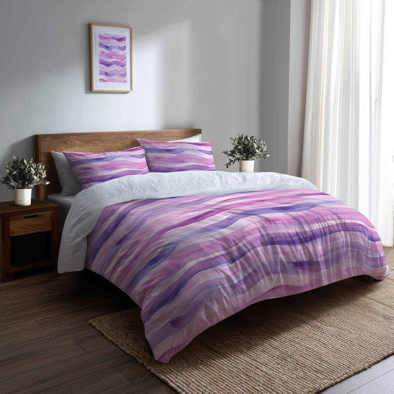 Ensemble de housse de couette pour filles 3 pièces - Ensemble de housse de couette et coussin décoratif Calm