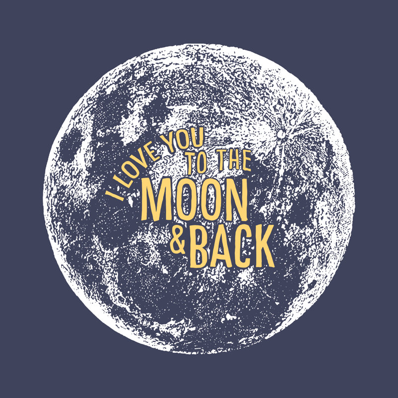 To The Moon And Back 2 - Wrapped Canvas Print, 76cm H x 76cm W x 3.8cm D