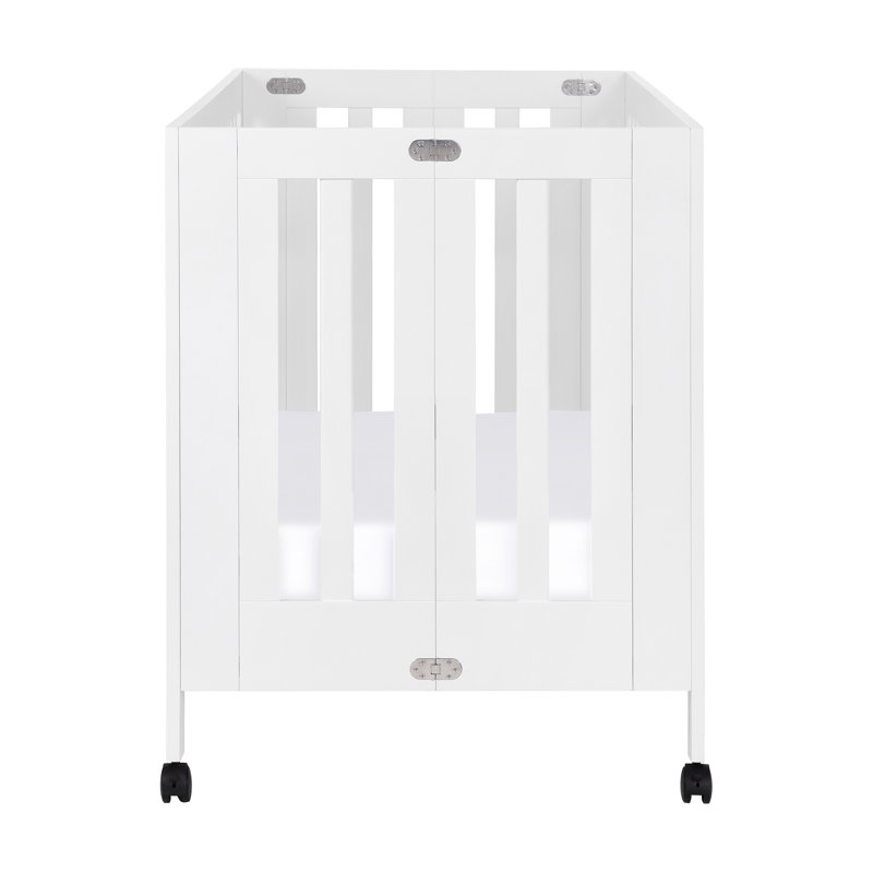 Maki 2-in-1 Convertible Portable Crib, White