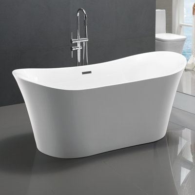 67'' x 28'' Freestanding Soaking Acrylic Bathtub