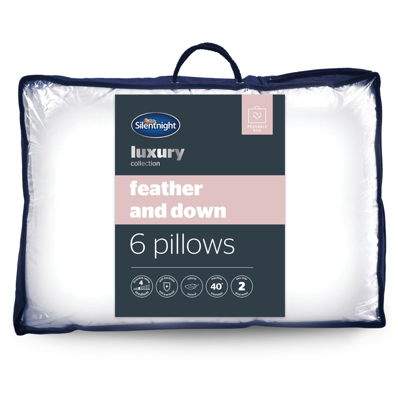 Silentnight Anti Allergy Duck Feather And Down Pillows - 6 Pack