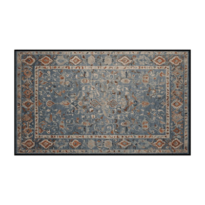 Machine Washable Black Area Rug