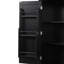 Armoire de rangement haute pour salle de bain - Armoire pratique avec tablettes réglables et finition noire-732614201