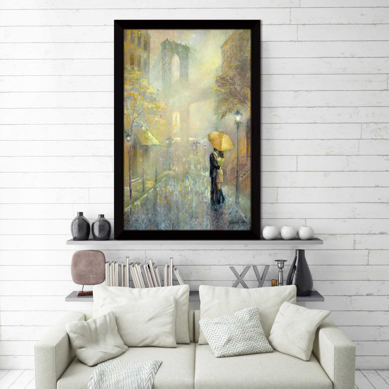 City Romance II par Ruane Manning - reproduction de cadre photo, H 27,5 po x l 21,5 po x P 0,75 po