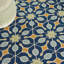 Tapis bleu marine, bleu et or à motif géométrique pour l'intérieur et l'extérieur Palermo-31380004