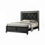 Lit Lexi avec capitonnage en cristal, garniture pailletée argentée-115685941