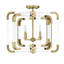 Lustre de vestibule 4 lumières Anrea en laiton chaud-287233065