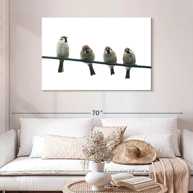 Brampt Friendly Little Birds, 30" H x 45" W