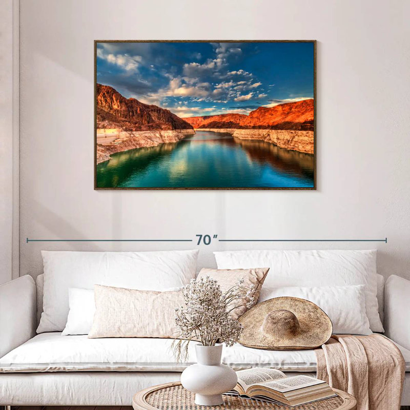 Hoover Dam, Lakeside Mountain, Cadre flottant noyer, 43 po x 29 po