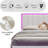 Floating bedstead double bed with RGB LED light, upholstered bedstead double bed with headboard, solid wood Flat noodles support, no spring, no noise, easy to assemble-1768288757-1768288715