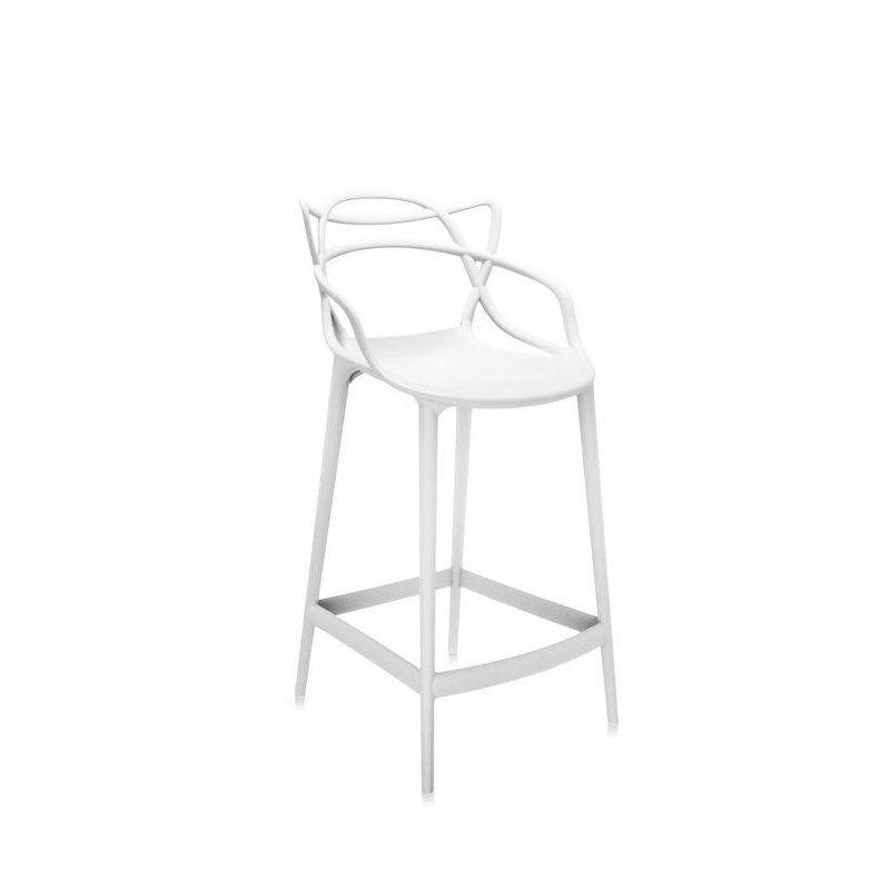 Masters Outdoor Bar Stool, White, Counter