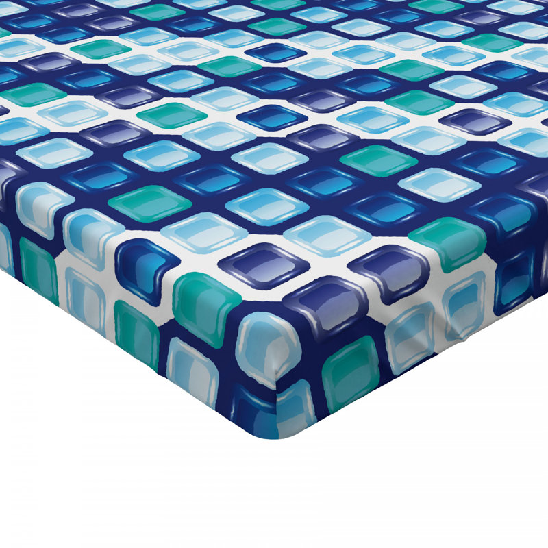 Microfiber Geometric Fitted Sheet, Full Fitted Sheet