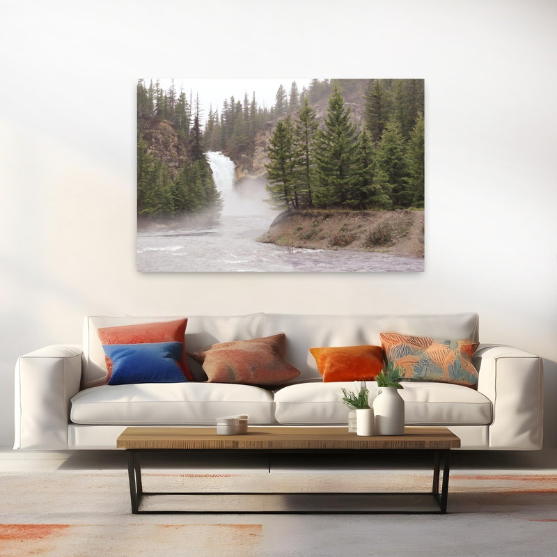 Glacier National Park Waterfall 1 Piece Wrapped Canvas Wall Art, 101.6cm H x 152.4cm W
