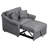 Convertible Sleeper Chair With Adjustable Backrest, 3 IN 1 Lounger Chair Turns Into Bed