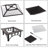 Rennert 33" W Square Steel Wood Burning Fire Pit Table