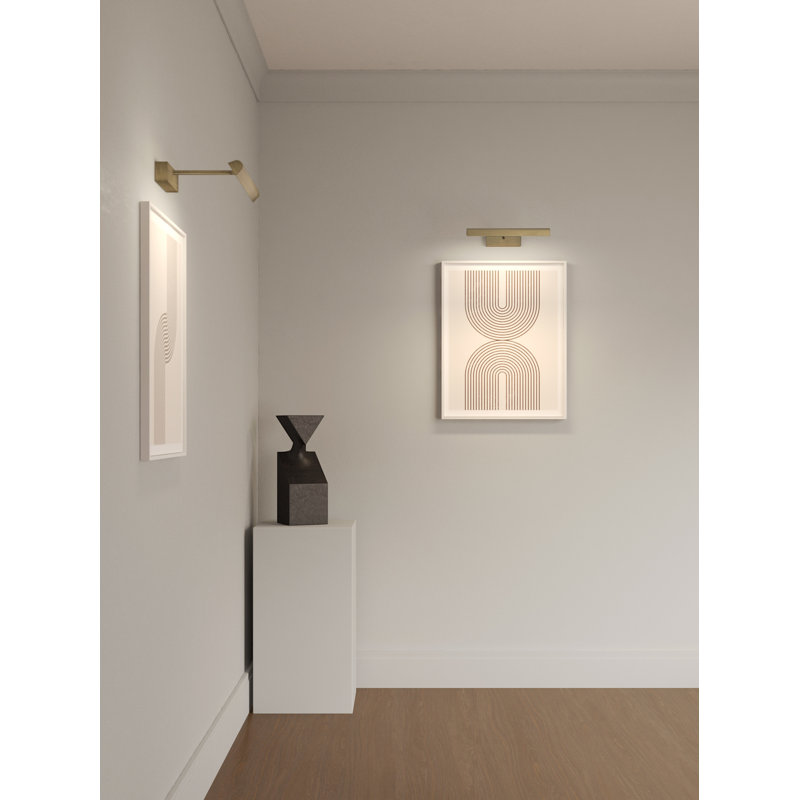 Renoir, Matt Brushed Brass, 2.36" H x 13.78" W x 10.16" D, 411 Lumens