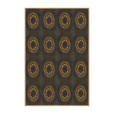 Tapis noir/brun à motifs