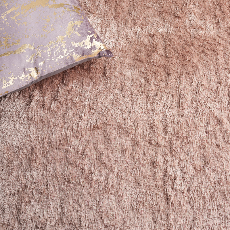 Cimah Shag Hand Tufted Performance Solid Color Rug, Rectangle 5' x 8'