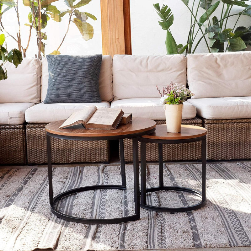 Coffee Table Nesting Side Round Set Of 2