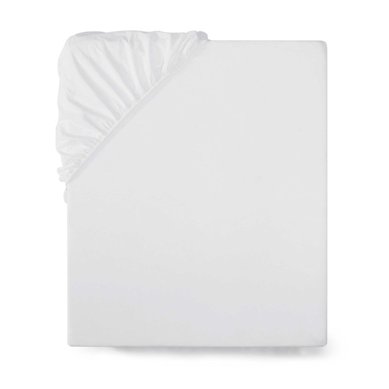 Drap-housse grand uni en coton Tommy Hilfiger Hilfiger Essentials, Grand lit, Blanc